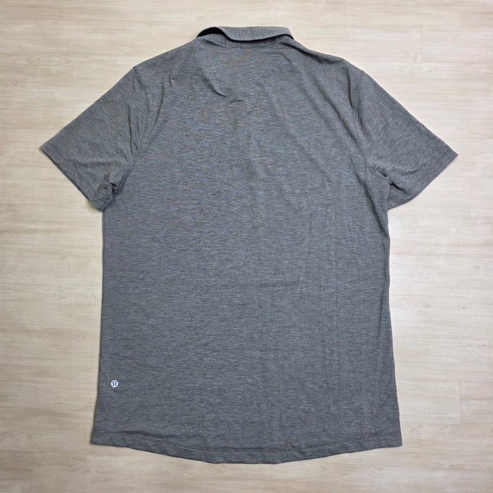 lululemon athletica Heather Gray Short Sleeve Polo - Picture 2 of 5